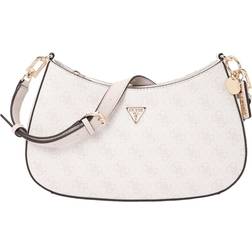 Guess 4G Logo Shoulder Bag Zip Closure Plain - White