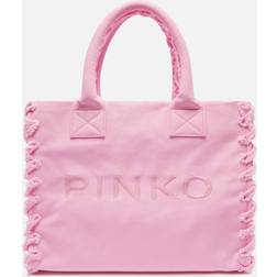 Pinko Beach Shopping Bag Recycled Canvas - Pink Color