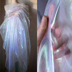 Shein One Yard Colorful Laser Pleated Organza 150cm Fabrics Multicolour