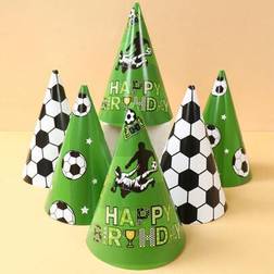 Shein 6pcs Football Themed Paper Party Hats