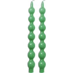 Rice Lys 30.2 cm 2-Pak Green Stearinlys