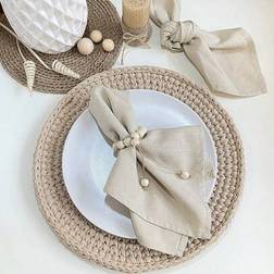 Shein Soft Linen Hotel Cloths Cloth Napkin Beige