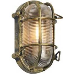 QAZQA Utomhus Vägg Och Taklampa Antikguld 5.2 cm Oval IP44 Väggarmatur