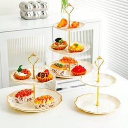 Shein Gold-Plated Acrylic 3-Tier Fruit Dessert Cake Stand