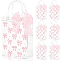 Shein Pink Bow Clear PVC Gift Bags