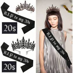 Shein R.I.P To My 20s Birthday Sash