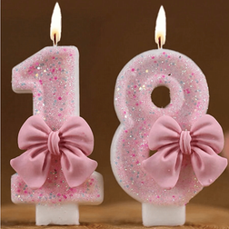 Shein Birthday Candle Number Pink Bow Digit