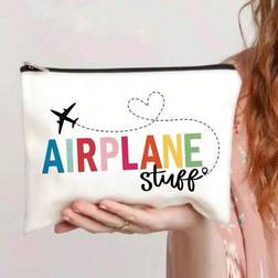 Shein Flight Attendant Themed Makeup Bag - Polyester