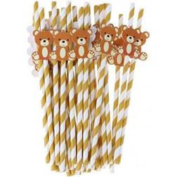 Shein Teddy Bear Paper Straws 20pcs 30pcs 50pcs