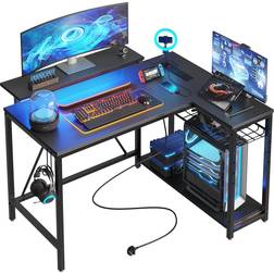 Bestier L-Shaped Gaming Desk RGB - Carbon Fiber, 820x1065x915mm