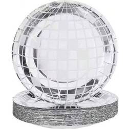 Shein 20pcs Disco Ball Party Disposable Tableware Set