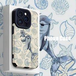 Shein New Blue Shell Pattern Classic Phone Case