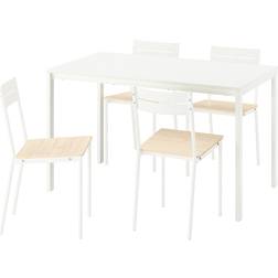IKEA Vihals Buslätt Bord Och 4 Stolar 125x74 cm Bordsgrupp