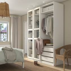 IKEA Pax Tyssedal Hvid Glas 175x60x236 cm Garderobeskab