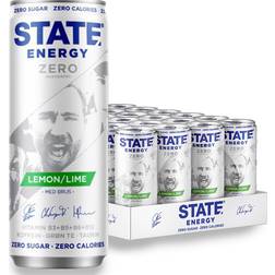 STATE Energy Lemon Lime Zero x 330ml 24 stk