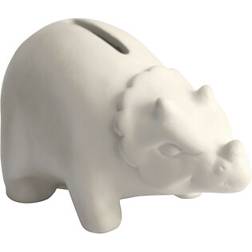 MegaCrea Ceramic Triceratops Dinosaur Piggy Bank