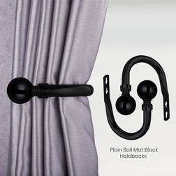Stylish Wall-Mounted Curtain Hold Backs 10cm Matte Black