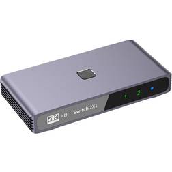 Sodial Video Kompatibel Splitter 4K 60Hz Bi-Richtung KVM Schalter