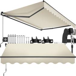 tectake Retractable Awning Ornella 250 x 200 cm Beige