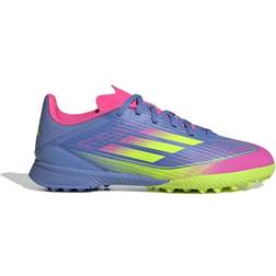 adidas F50 League Turf Boots - Blue Fusion/Lucid Lemon/Lucid Pink