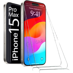 Gugar Tempered Glass Screen Protector for iPhone 15 Pro Max 2 Pack