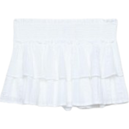 Stradivarius Flowing Skort With Ruffles - White