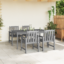 vidaXL Trädgårdsmatsalsstolar 4 St Ljusgrå 65.5x55.5x88 cm HDPE Matgrupp