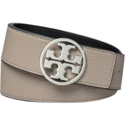 Tory Burch 1.5" Miller Reversible Belt - Gray Heron/Black/Silver