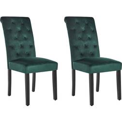 Beliani Velva Dark Green Kitchen Chair 99cm 2pcs