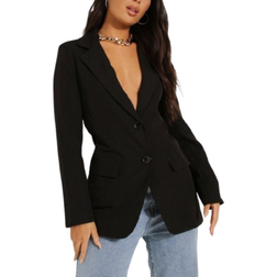 boohoo Fitted Tailored Blazer - Black