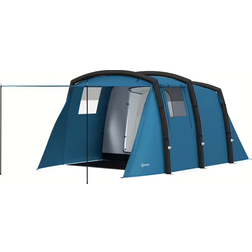 OutSunny Inflatable Camping Tent 3-6 Person Blue