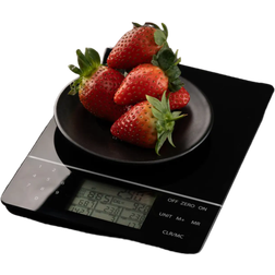 Dunelm Professional Glass Nutiritional Scales Black