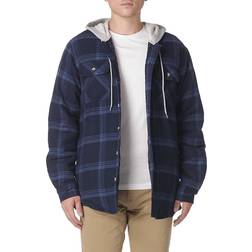 Wrangler Men's Long Sleeve Quilted Lined Flannel Shirt - Total Eclipse With Heather