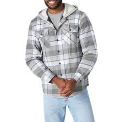 Wrangler Men's Long Sleeve Quilted Lined Flannel Shirt - Gray