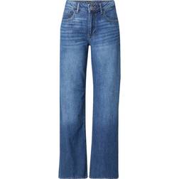 Vila Mellemhøj Talje Wide Fit Jeans - Blue Denim