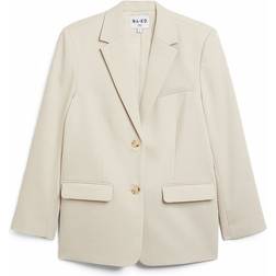 NA-KD Oversized Twill Blazer - Beige