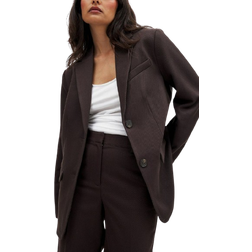 NA-KD Oversized Twill Blazer - Brown