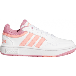 adidas Kid's Hoops 3.0 - Cloud White/Rose Tone/Acid Red