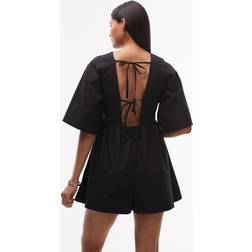 Topshop Playsuit Med Djup V-ringning - Svart