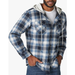 Wrangler Men's Long Sleeve Quilted Lined Flannel Shirt - Blue/Black