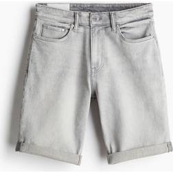 H&M Slim Denimshorts Herren - Hellgrau