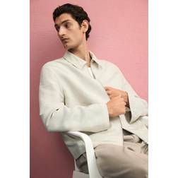 H&M Jacke Leinenmix Regular Fit Hellbeige