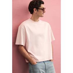 H&M Kastiges T-Shirt Loose Fit - Rosa
