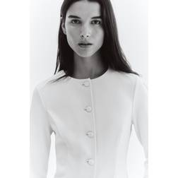 H&M Cream Interlock Blazer - Ladies