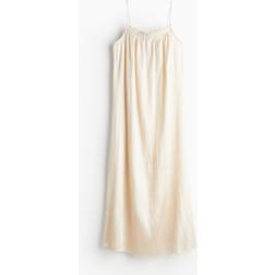 H&M Ladies Cream Satin Slip Dress - Ladies