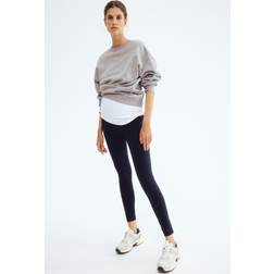 H&M Marinblå MAMA Träningsleggings Before After XL