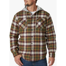 Wrangler Men's Long Sleeve Quilted Lined Flannel Shirt - Olive Night