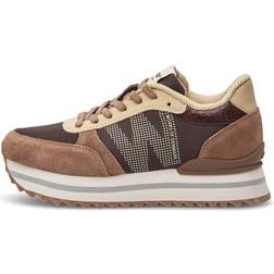 Woden Ronja Plateau Sneakers - Chocolate Multi