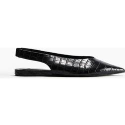 H&M Ladies Pattern Pointed Slingbacks - Black