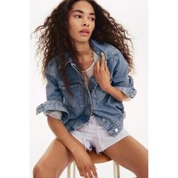 H&M Denimblå Jakke I Denim - Dame